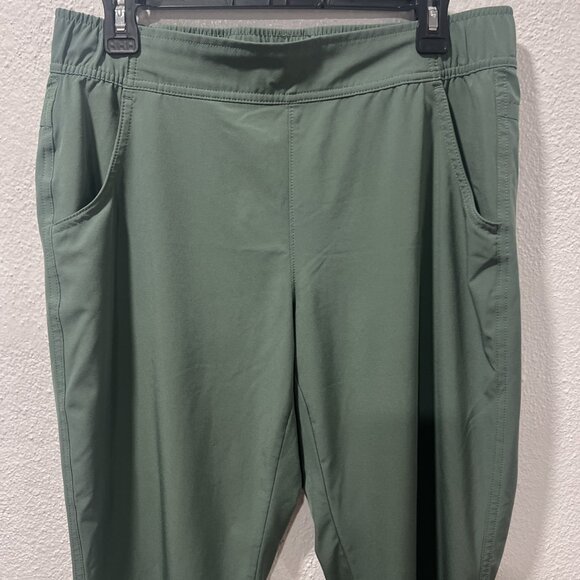 Eddie Bauer Ladies Traveler‎ Pant Medium Green High Rise Active Outdoor Trail - Picture 5 of 14